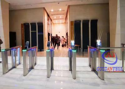 China Office Gym 40 - 60p/M Portable Turnstiles Passageway Facial Recognition Turnstile en venta