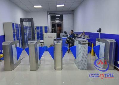 China Lector de tarjetas automático lleno permanente de Rfid de la puerta de la barrera de la aleta Security Metal Detector en venta
