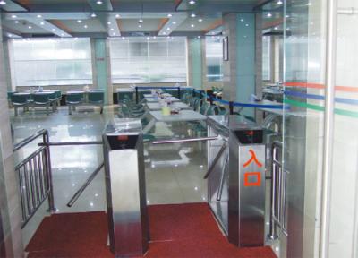 China Library / Shop Interior Tripod Security Gates One Way Pedestrian Access Turnstile HS Code for sale