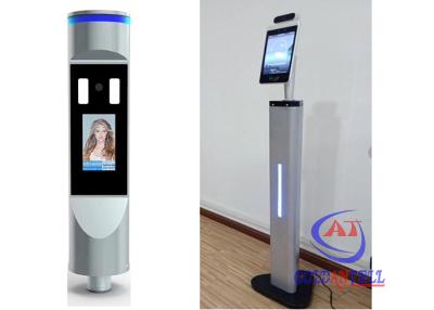 China Body Temperature Measuring Facial Recognition Turnstile With 3d Camera Digital Touchless Biometrics Time Attendance for sale