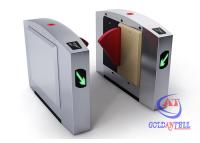China Anti Punching Dual Channels 0.6s Biometric Flap Barrier Gate for sale