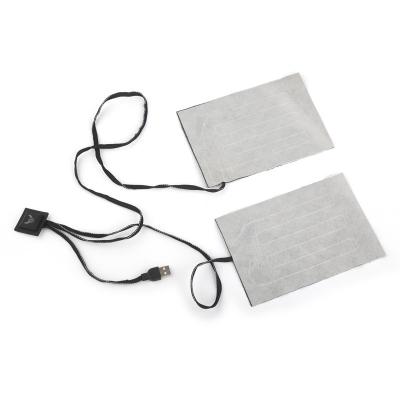 China 7.4V 5V Battery Heated Pad For Clothing With Smart Temperature Control Switch for sale