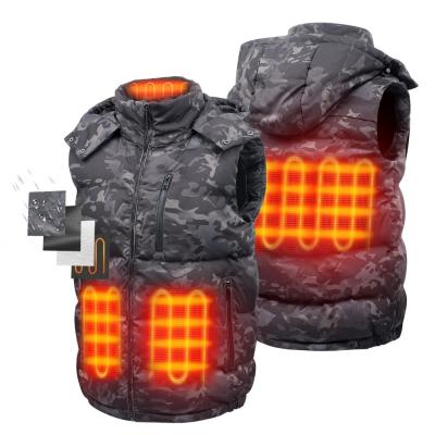 China Custom Logo Heated Waistcoat Winter Warm Mens Sleeveless USB Battery Powered for sale