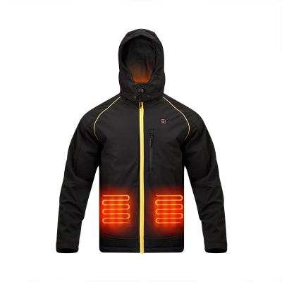 China Windproof Electric Heated Jacket S-3XL Men Hooded Jacket for sale