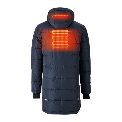 China S-3XL Battery Operated Electric Warming Jacket 100% Polyester Fabric Black for sale