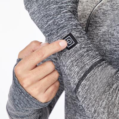 China Grey Heated Thermal Underwear For Winter Outdoor Activities for sale