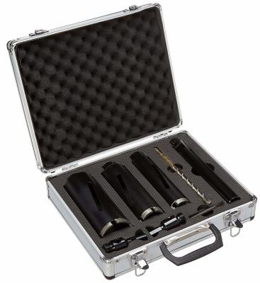 China 3 Piece Dry Diamond Core Drill Bit Set With Hex SDS Adapters Black Color for sale