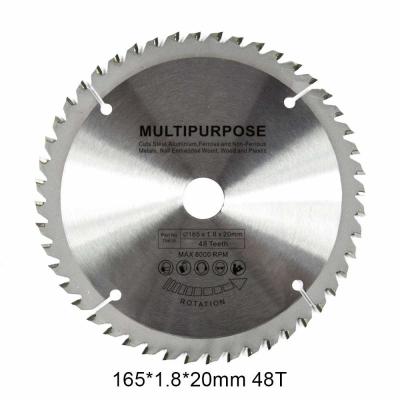 China Multipurpose TCT Woodworking Circular Saw Blade 165mm 48 Teeth For Cutting Metal for sale