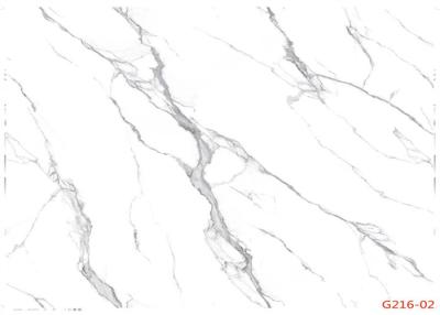 China ROHS 0.50mm White Marble PVC Film For Interior Furniture Front Decoration for sale