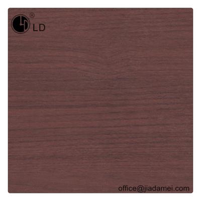 China Mahogany Brown Wood Color PVC Decorative Film 0.12mm For Plastic Profile Wrapping for sale