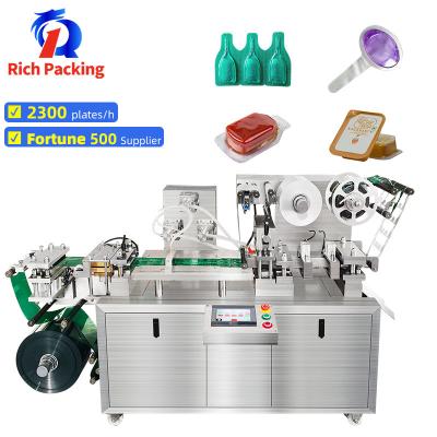 China Automatic Blister Packing Machine Liquid Olive Oil Jam Sauce Ketchup Honey Butter Cheese Paste Marmalade Chocolate for sale