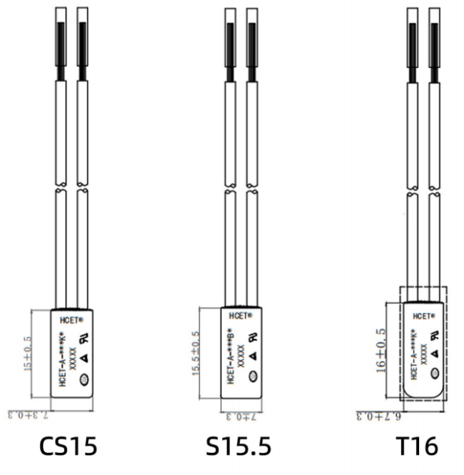 KSD9700 Thermal Switch dimension diagram