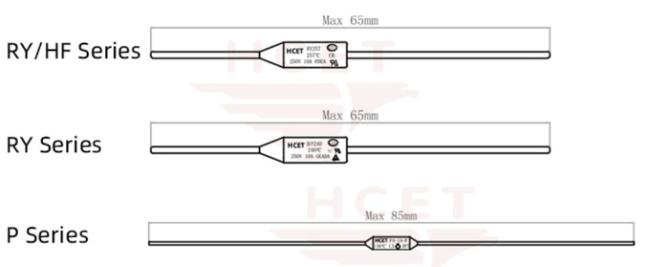 Metal Link Thermal Fuse with radial leads for electrical circuit protection