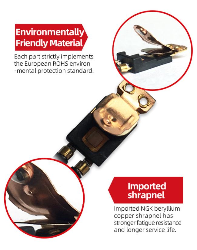 Detailed view of KSD9700 thermal switch construction