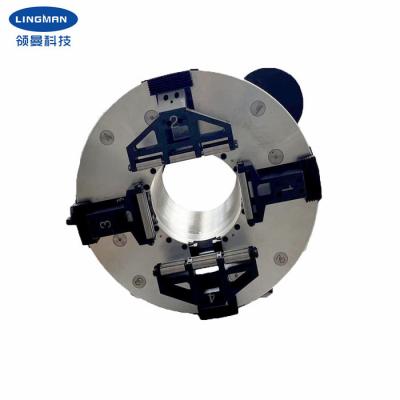 China 220mm Stroke 4 Jaw Pneumatic Rotary Chuck For Laser Tube Cutting Equipment for sale