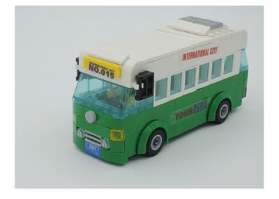 China 218Pcs DIY Building Blocks Educational Toys Open Door Tour Bus 3 Deformation for sale
