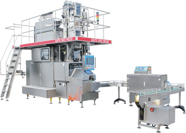 Aseptic carton filling machine front view