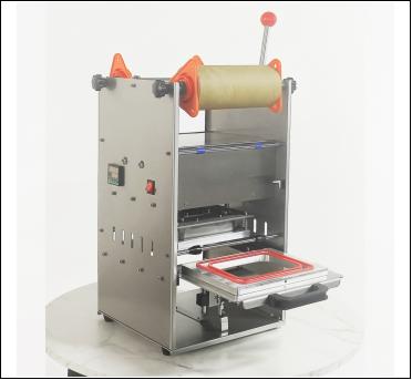 Electric milk tea sealing machine operational view