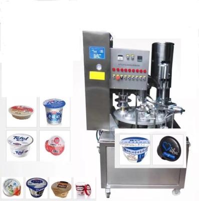 China 2 Heads 50g Cup Filling Sealing Machine HT-NC-2 Rotary Cup Sealing Machine for sale