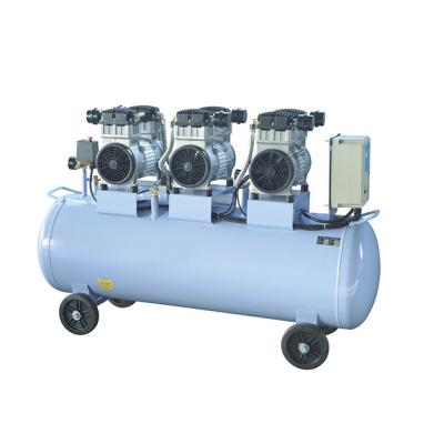 China 3 Head Silent Air Compressor Noiseless 210L Min Air Cooling for sale