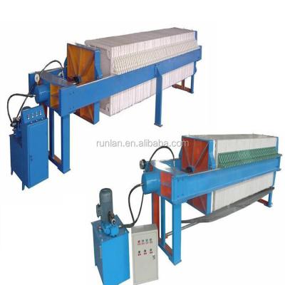 China High quality industrial polypropylene pp plate and frame type hydraulic pressure filter press for sale