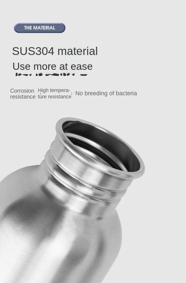 350ml 500ml 600ml Oem Odm Single Wall Stainless Steel Water Bottle BPA Free Stainless Steel Travel Water Bottle Lightweight Minimalistic Design 7