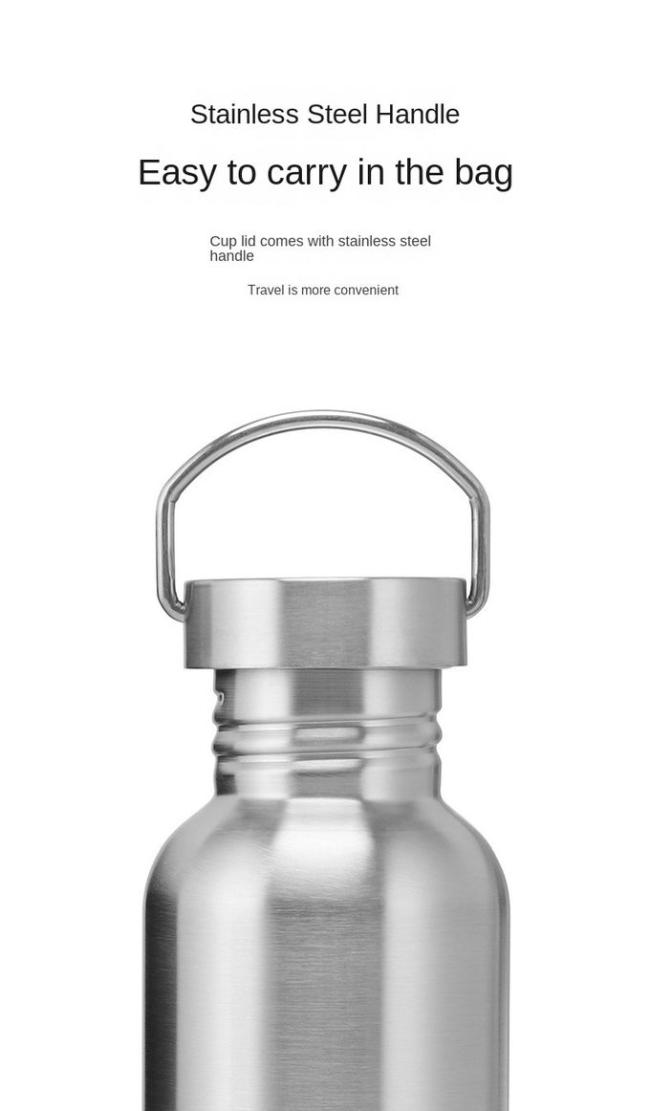 350ml 500ml 600ml Oem Odm Single Wall Stainless Steel Water Bottle BPA Free Stainless Steel Travel Water Bottle Lightweight Minimalistic Design 9