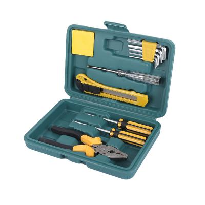China 11-Piece Tool Set - General Household Hand Tool Kit with Plastic Toolbox Storage Case for sale