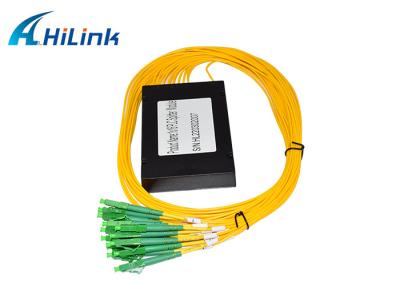 China 1x16 Optical Fiber PLC Splitter LC/APC Connectors 1M ABS Box FTTX Systems for sale