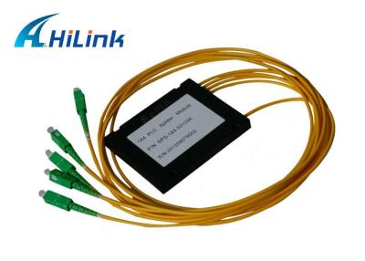 China Mini ABS BOX PLC Optical Splitter , 1x4 PLC Splitter Module With SC / APC Connector for sale