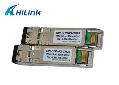 China Módulo los 80km Ch26 LC Dulplex del transmisor-receptor del cable SFP+ de SMF para el interruptor de Cisco en venta
