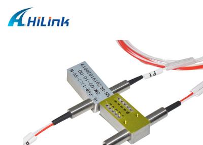 China 1x2 Bidirectional Mechanical Optical Switch Wide Wavelength Range with High Reliability for sale