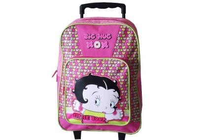 China 16'' Trolley Bag School Girls Rolling Backpack Betty Boop Large Capacity for sale