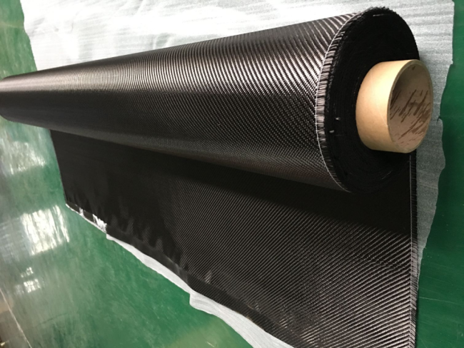 Carbon fiber fabric close-up showing weave pattern