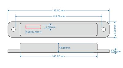 Κίνα Τα ABS στεγανοποιούν την UHF RFID ετικέττα μετάλλων για τη πινακίδα αριθμού κυκλοφορίας ISO18000-6C οχημάτων προς πώληση