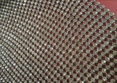 China CE de cristal de pano da decoração da tela da lantejoula do metal do cristal de rocha do Gunmetal aprovado à venda