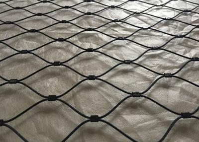 China 304 / 316 Inox Black Oxide Stainless Steel Rope Mesh For Animal Enclosure / Balustrade for sale