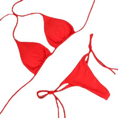 China Garter Sexy Lingerie Bra Set With Push Up Bra Swimwear Bikini String Bathing For Fat Women for sale