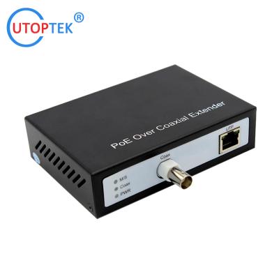China 10/100Mbps EOC Converter with POE function IP over coaxial extender 300m for CCTV IP camera extend distance for sale