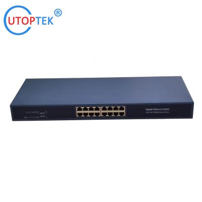 China 10/100/1000Mbps 16port RJ45 ethernet Network switch normal switch for CCTV Network security for sale