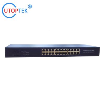 China 10/100/1000Mbps 24port RJ45 ethernet Network switch normal switch for CCTV Network security for sale