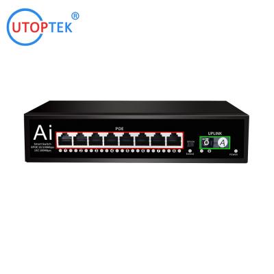 China Hot 8x10/100M POE+1xFiber SC 20km IEEE802.3af/at POE Etherent switch for IP Camera/phone Network switch for sale