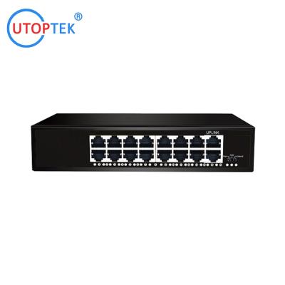 China Wholesale 16port 10/100M 14xPOE+2xUTP IEEE802.3af/at 30W POE Etherent switch for CCTV IP Camera Network for sale