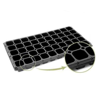 China 0.6mm Thick PVC Deep 288 Cell Plastic Seedling Tray Four Angle Circle Rice Nursery Tray for sale