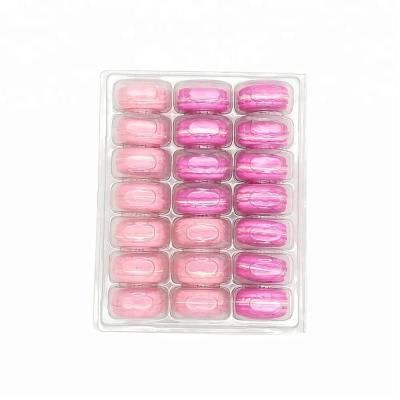 China Recycled Cookies Plastic Macaron Packaging 21pcs Blister Packaging Tray for sale