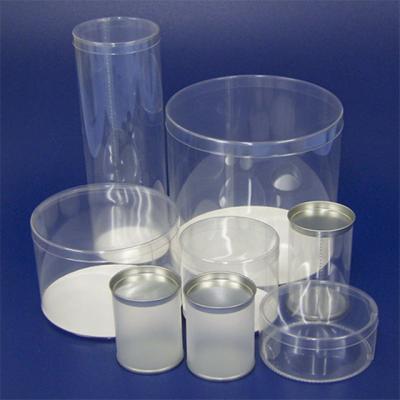 China Clear Cylinder Tube Plastic Containers Pvc Cylinder Tube With Lid for sale