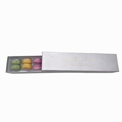 China Boutique Macaron Packaging Paper Box Customized Biscuit Snack Box for sale