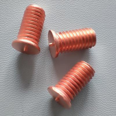 China Grade 4.8 ARC Welding Studs Thread Bolts Mill Steel Copper Plated M8X15 for sale