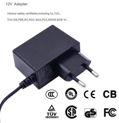 China 12V 1A 1.5A 2A 2.5A 3A Wall Mount Power Adapter 12W 24W 36W With UL CB CE certified, for motor battery CCTV cameras for sale