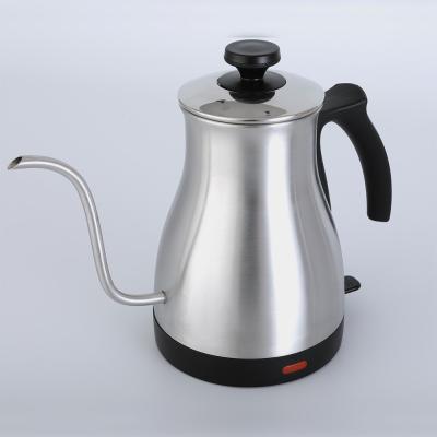 China 1 Liter Thin Spout Stainless Steel Gooseneck Electric Kettle 900W for sale